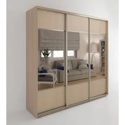 Шкаф-купе 3-х дверный Акцент-Дуэт Д 2400х600 Дуб молочный