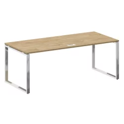 Стол руководителя прямой без тумбы SHIFT SK.SR-200 Тиквуд Светлый/Капучино