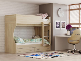 Кровать-чердак Д2 Дуб сонома