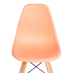 Стул CINDY (EAMES) (mod. 1801) дерево бук/металл/сиденье пластик, 45x51x82 см, Orange (Оранжевый)