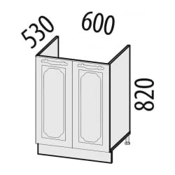 Стол под мойку Милана 23.50 Сосна Астрид/Ваниль