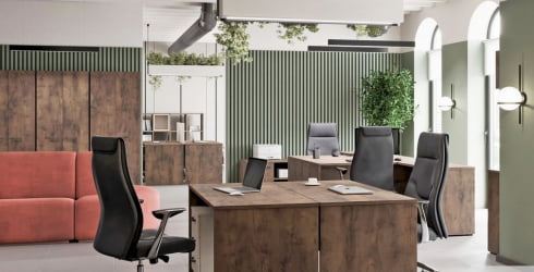 Письменный стол с полками LEMO L-27 Таксония шоколадная