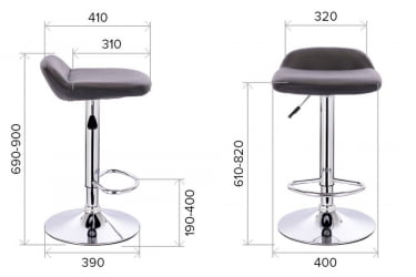 Барный стул Everprof Form Экокожа Черный