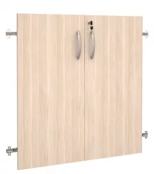 Двери ЛДСП на 2 секции с замком Альфа 63.59 Дуб кобург