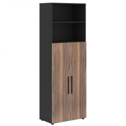 Шкаф с глухими средними дверьми VELION VENEER VRHCS 80.6 Американский орех Яшма черная