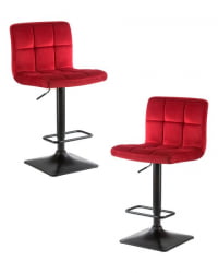 Стул барный ДОБРИН ДОМИНИC (бордо велюр (МДЖ9-43)) 2 шт / DOBRIN DOMINIC (MJ9-43))