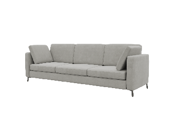 Диван замша Браско БРС-3 Тимелесс 04/Металл Черный 2450*800*840 / BRS-3 Timeless