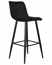 Стул барный DOBRIN NICOLE (черные матовые ножки, черный велюр (108-77))