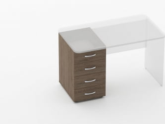 Тумба встраиваемая в стол на 4 ящика Глассй 3.12.10 Дуб Верцаска / Glassy