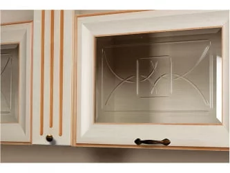 Настенный шкаф для гостиной Марлен 480 Кремовый белый Патина