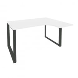 Стол эргономичный правый на О-образном м/к ОНИКС О.МО-СА-3Р Белый Бриллиант/Антрацит / ONIX O.MO-SA-3R