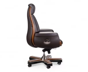 Кресло руководителя Трон кожа Коричневый