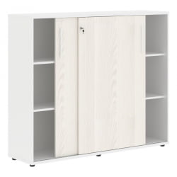 Шкаф с дверьми-купе ЕДИС ЕМC 1643 Ясень Траун Белый Белый / EDIS EMC