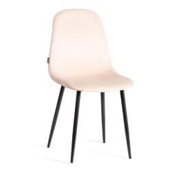 Металлический стул BREEZE (mod. JSC-58) Велюр/металл , 44 х 53 х 86 см, creamy (кремовый) HLR 5 / черный