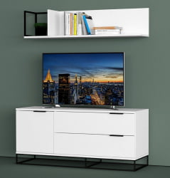 Полка в гостиную City большая белый