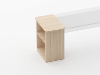 Тумба приставная к столу Glassy 3.18.10 Бук светлый