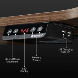 Стол для компьютера угловой (левый) c электрической регулировкой по высоте EUREKA ERK-L60L-WN