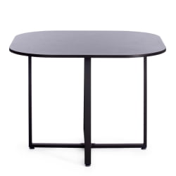 Комплект (стол, 4 стула) QUADRON (mod. PT14) Стол: МДФ/металл, стул: металл/шенилл, 100х100х73 см, 69х56х71 см, Beige (Бежевый) LY1701-4/черный