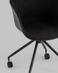 Кресло офисное ЛИБРА рогожка черный / LIBRA