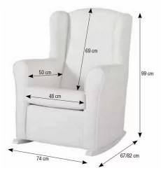 Детское кресло Micuna Wing/Nanny white/white искусственная кожа Детское кресло Micuna Wing/Nanny white/white искусственная кожа