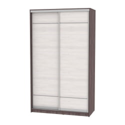 Белый шкаф-купе в прихожую Б-220х135х60-3(ЯАТ-ЯАС-Д7Д7) / B-220х135х60-3(ЯАТ-ЯАС-D7D7)