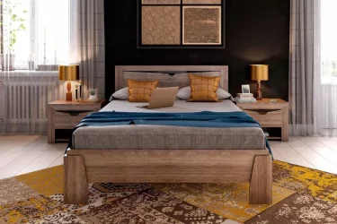 Полутороспальная кровать Соренто 21 Дуб Стирлинг