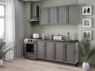 Шкаф кухонный 450 Джелатто ЛД 241.330.000.103 Белый Оникс серый