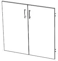 Комплект низких дверей У.ДШ-2 Бук светлый