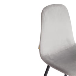 Дизайнерский стул БРЕЕЗЕ (мод. ДЖСC-58) Велюр/металл , 44 х 53 х 86 см, грей (серый) ХЛР 19 / черный / BREEZE (mod. JSC-58) grey HLR