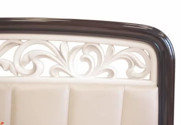 Кровать 180*200 Катрин 92.04 Дуб венге Белый песок Санчо крем