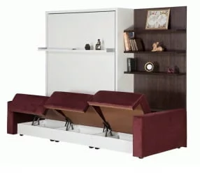 Мебель-трансформер Смарт 1 3-в-1 1600 правый Белая шагрень