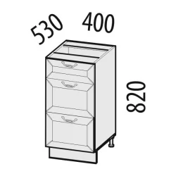 Стол кухонный (3 ящика с системой плавного закрывания) Оливия 72.90