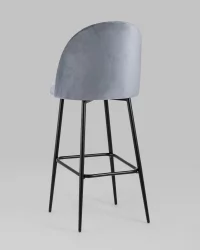 Стул барный Марсель Б велюр Серый