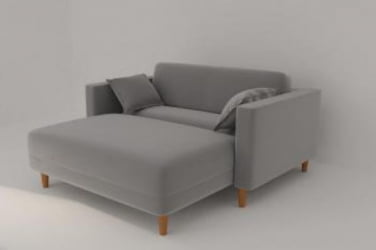 Диван Урвик (Berhouse) Цвет фасада: Серый велюр; Тип: Прямой; Материал фасада: Металл/Велюр