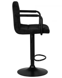 Стул барный ДОБРИН КРУГЕР АРМ БЛАCК (черный вельвет (ЛАР-Е2041-52)) 2 шт / DOBRIN KRUGER ARM BLACK (LAR-E2041-52))