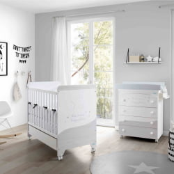 Детский комод Micuna Cosmic B-970 White/Ash Grey Stars