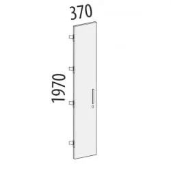 Дверь с замком правая Альфа 64.67 Дуб Кронберг