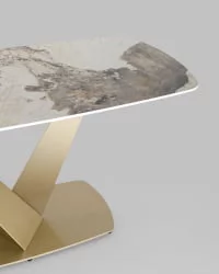 Обеденный стол Аврора 160x90 Белый мрамор