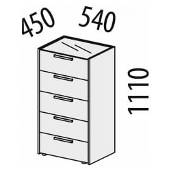 Комод в спальню Монако 903.19 Дуб Вотан / Белый шпон / Альпийский белый