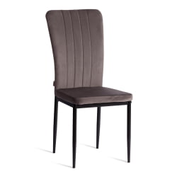 Стул со спинкой ВЕРТЕР (мод. БC577-ДC) металл, флок, 41 х 52 х 95 см, Дэрк грей (темно-серый) ХЛР24 / черный / VERTER (mod. BC577-DC) Dark grey HLR24