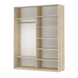 Шкаф-купе двухдверный Прайм 1600 Зеркало/Зеркало Дуб сонома