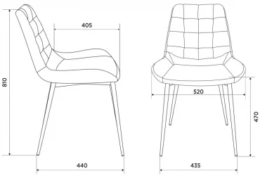 Стул для кухни Бюрократ КФ-6 Серый АЛФА 44 / KF-6 ALFA