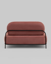 Диван Стоун велюр рельефный коралловый