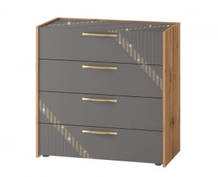 Комод в спальню Монако 902.18 Дуб Вотан Оникс Графит