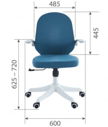 Детское компьютерное кресло CHAIRMAN CH107 ткань голубой (M)