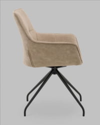 Кресло вращающееся Кимберли рогожка/замша бежевый