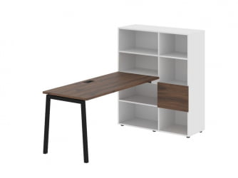 Рабочая станция ЕДИС ЕЛРСТ 1115 Дуб Денвер темный Черный Белый / EDIS ELRST