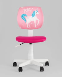 Кресло компьютерное детское ЛОЛО Unicorn пластик белый