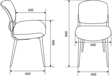 Стул для кухни Бюрократ KF-8W white Серый