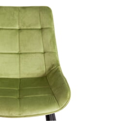 Стул ABRUZZO ( mod. 8060 ) металл/вельвет, 52 х 63 х 85 см, зеленый (HLR 54)/черный